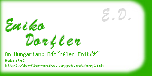 eniko dorfler business card